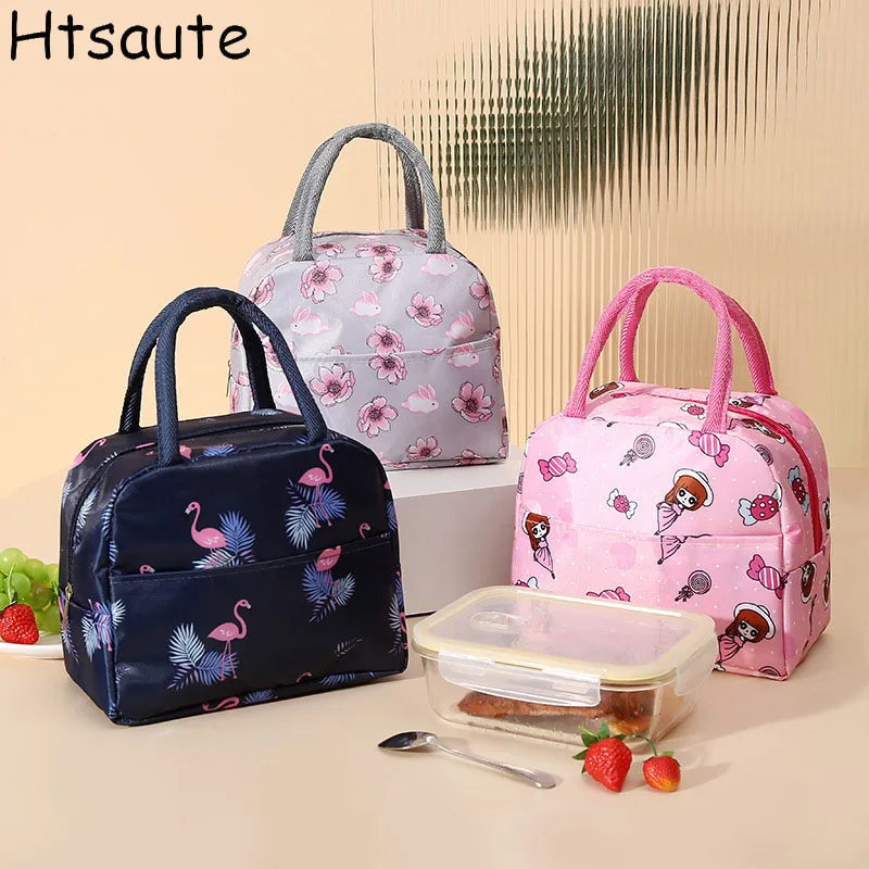 

Portable Lunch BagS Food Box Thermal Box Waterproof Office Cooler Lunchbox with Shoulder Strap Picnic Bag for Couples Unisex