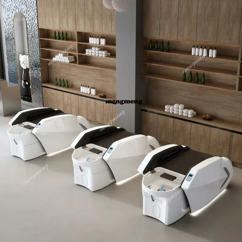 Headspa Bed Japanese Hair Spa Salon Chair Cosmetic Mobile Shampoo Basin Massage Massage Bowl Backwash Units Water Circulation