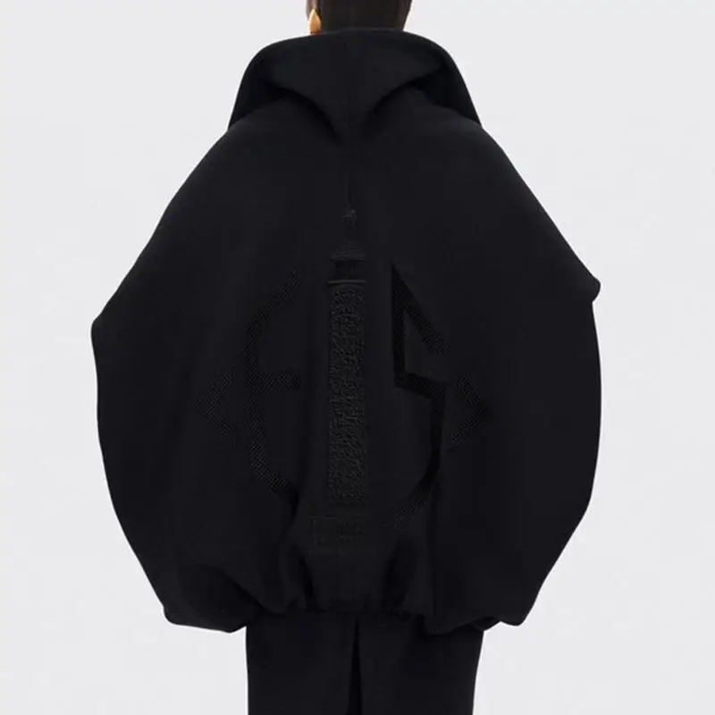 Faionable Allentato Batwing Sve Colletto Jaet Donna Sle Autunno Nuovo Arrivo Casual High-End Feel Or Cappotto per Le Donne