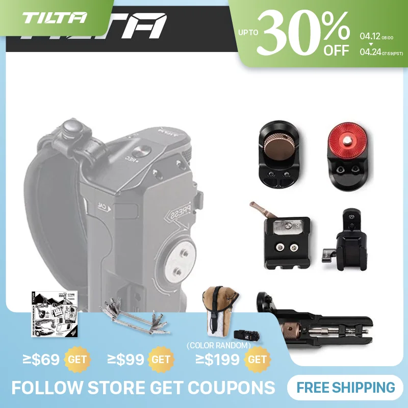 TILTA Advanced Side Handle Attachment Rosette Connection Allows NATO Rail ARRI Rosette 1/4″-20 thread TA-AHA5-11