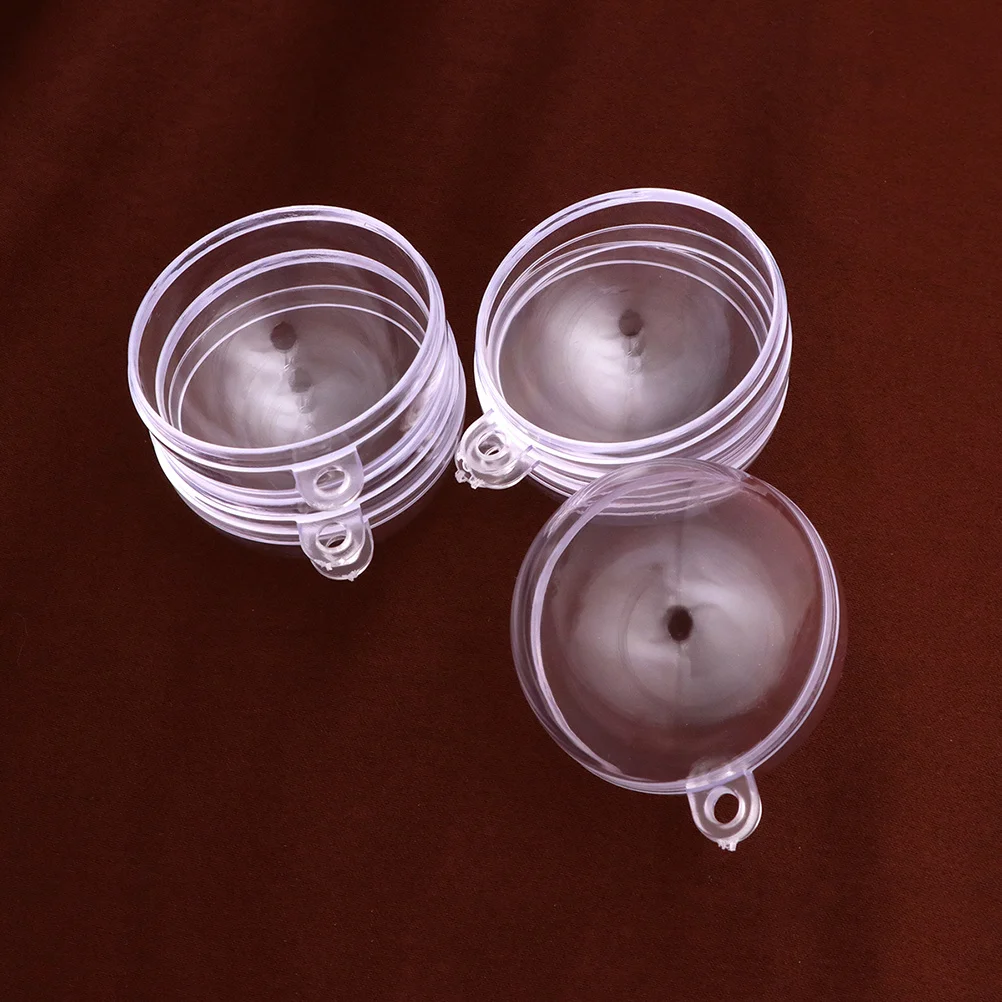 

15pcs Transparent Plastic Ball 15Cm Hollow Sphere For Christmas Hanging Decoration Storage Cookies Candy Reusable Round
