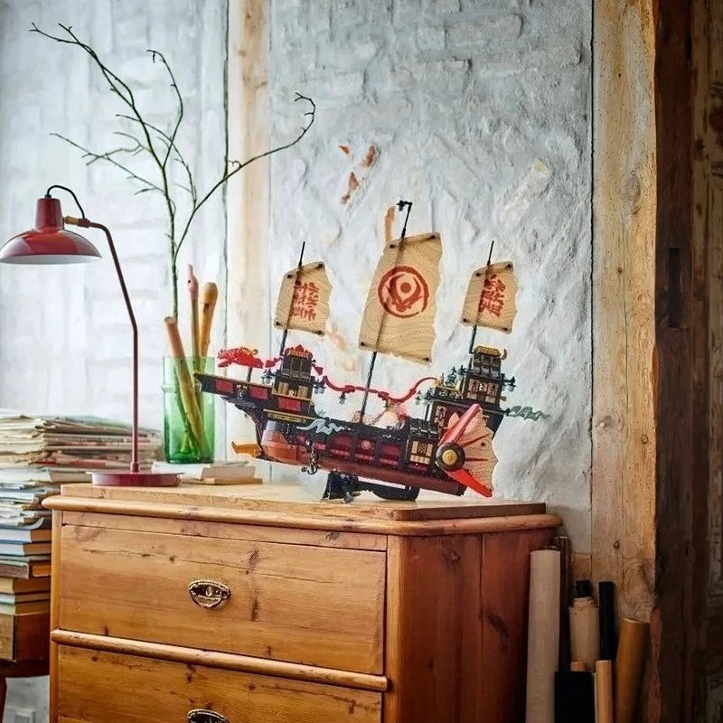 قارب تنين جديد من Temple Bounty Reward متوافق مع 71848 نموذج لعبة مكعبات البناء التعليمية للأولاد، هدية عيد ميلاد #3