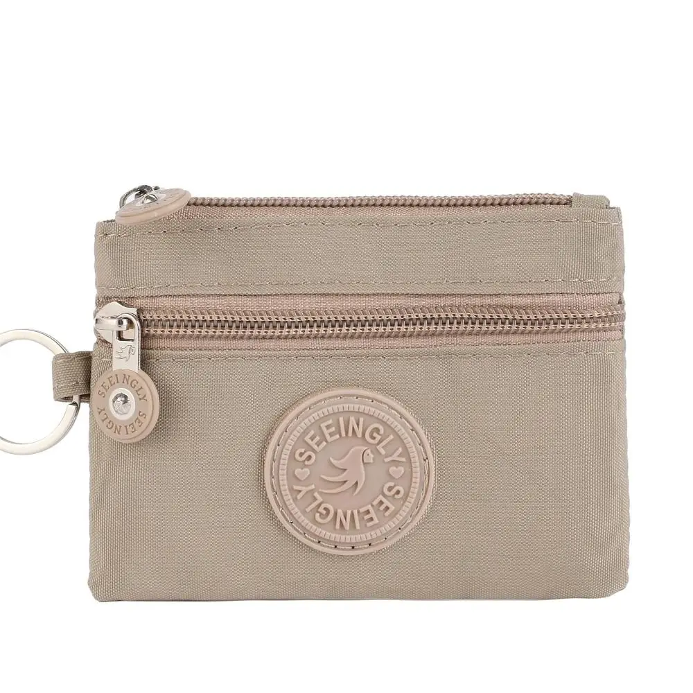2023 New Canvas Money Coin Purse Wear-resistant Waterproof Credit Card Holoder with Key Ring Wallet Money Bag Male Female