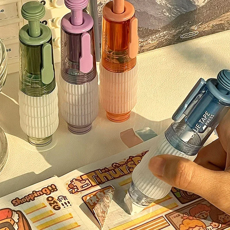 شفافة نقطة الاستغناء على الوجهين الشريط استبدال عبوات كتيب نقطة الغراء القرطاسية اللوازم المكتبية المدرسية القرطاسية