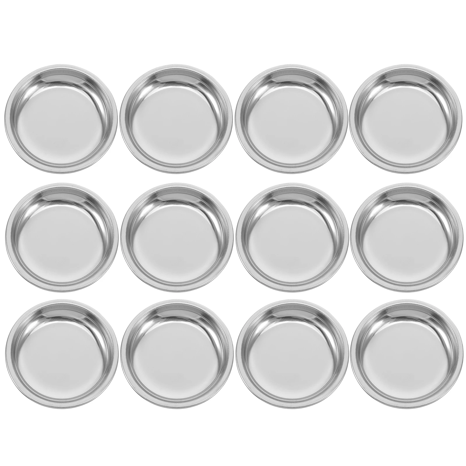 

12pcs Stainless Steel Tea Bag Storage Saucer Tea Bag Plate Durable Metal Organizer For Home Bag Rest Accessories