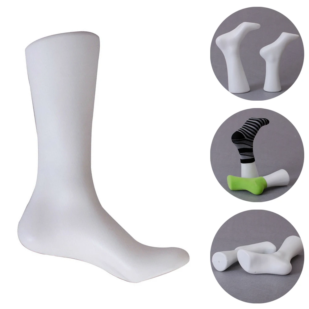 1pcs PE Female Feet Foot Mannequin Sock Sox Display Molde Shoe Short Stocking Left Foot 13 Inches Height Shoes Socks