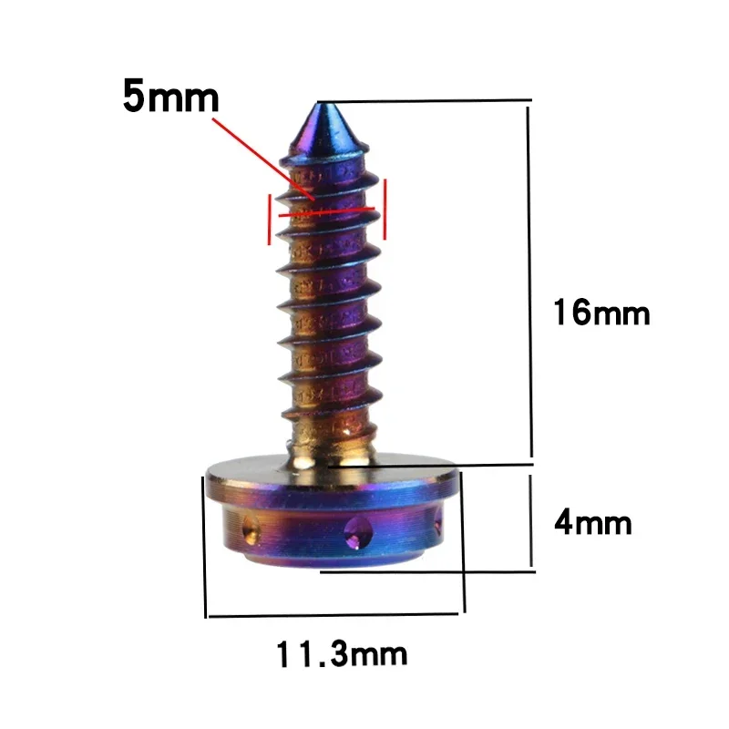 Motorcycle shell tapping screw Blue plated 304 stainless steel outer hexagonal screw hollow big head flange self-tapping screw