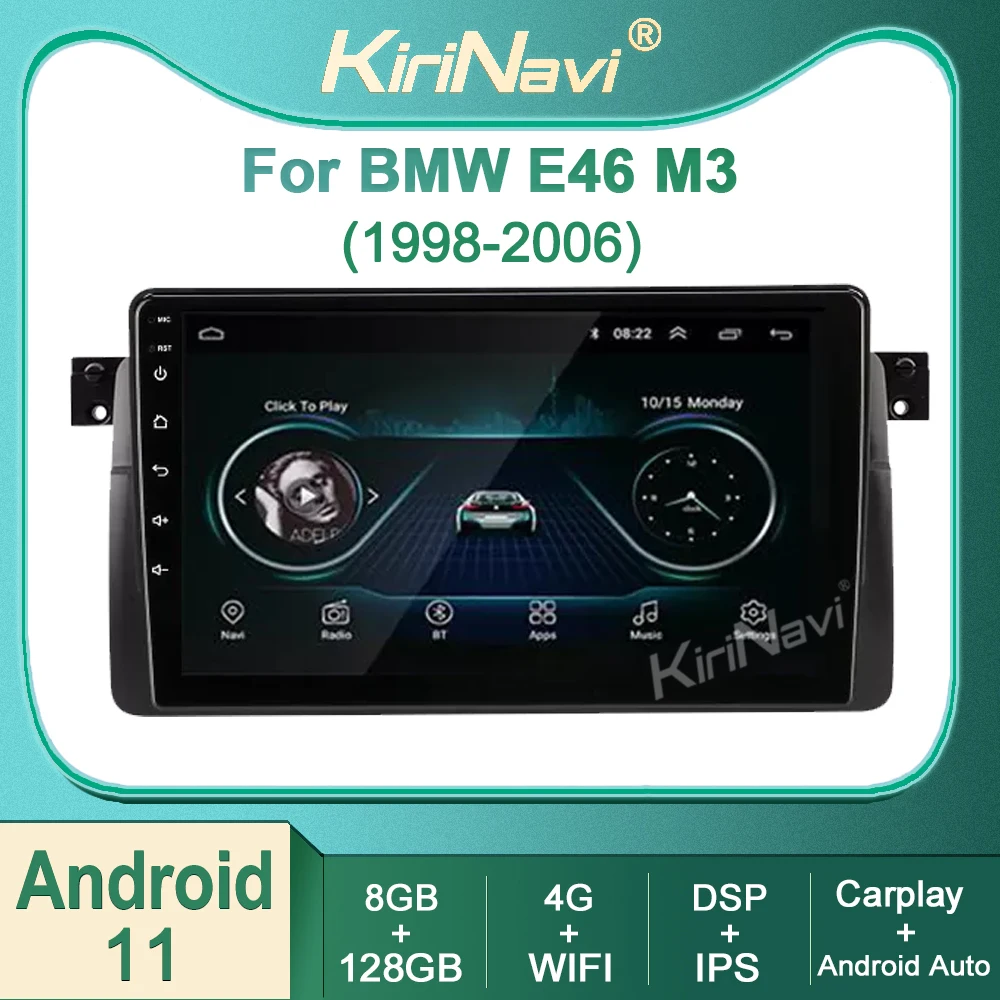 

Android 11 Car Radio Player 2.5D HD Screen For BMW E46 M3 Coupe 318/320/325/330/335 1998-2006 Auto Multimedia GPS Navigation DSP