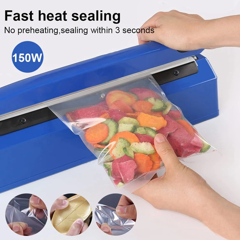 Electric Heat Bag Sealing Machine Plastic Bag Sealer Hand Press Food Seal Bag Impulse Sealer Food Sealer EU Plug