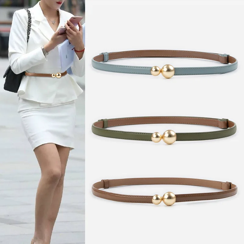 

Женский ремень с пряжкой, натуральная кожа, женская ниша, украшение женского ремня, модно и универсально.