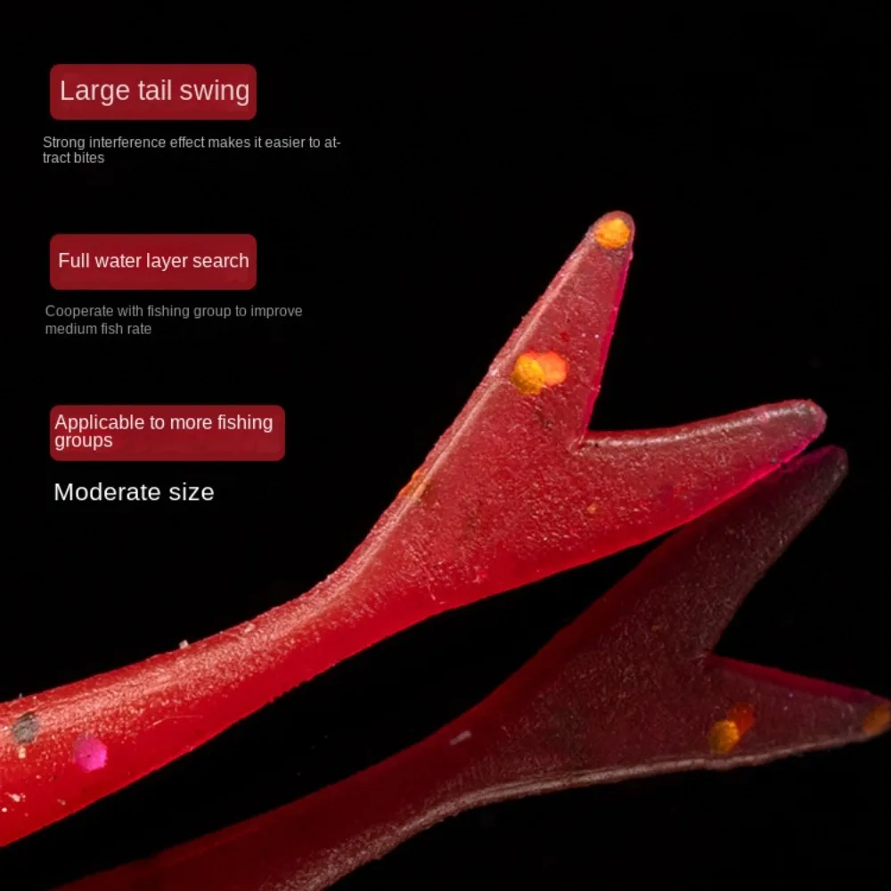 15 قطعة اكسسوارات الصيد TPE الصيد السحر الناعم 4 سنتيمتر 6 ألوان الصيد تهزهز إغراء العائمة أسماك الطعوم لوازم الصيد #2