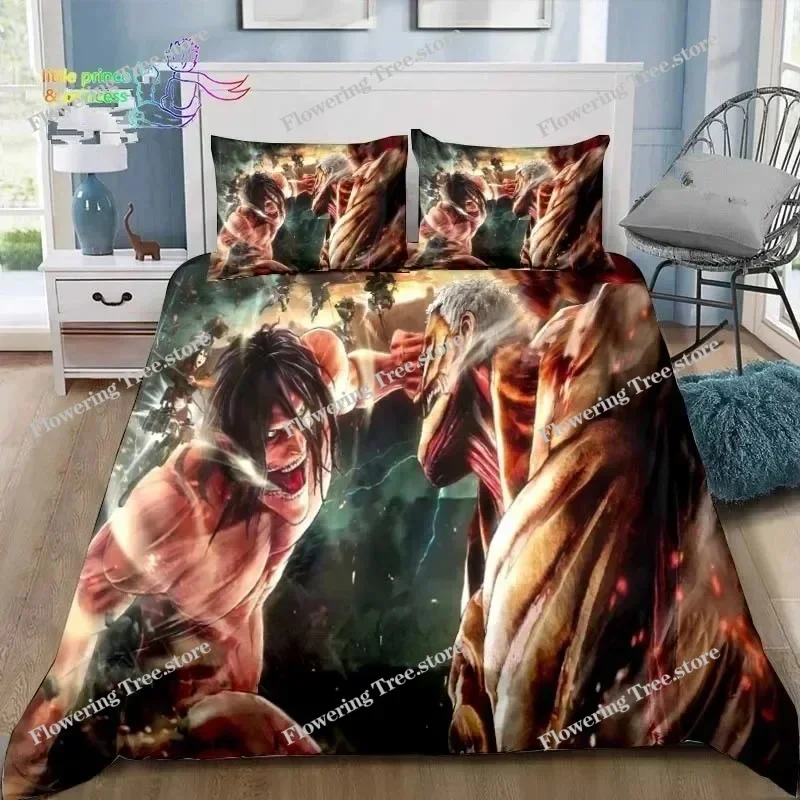 Anime Attack on Titan 3D Print Bedding Set Single Twin Full Queen King Size Bed Set Adult Kid Bedroom Bedding Gift029 3