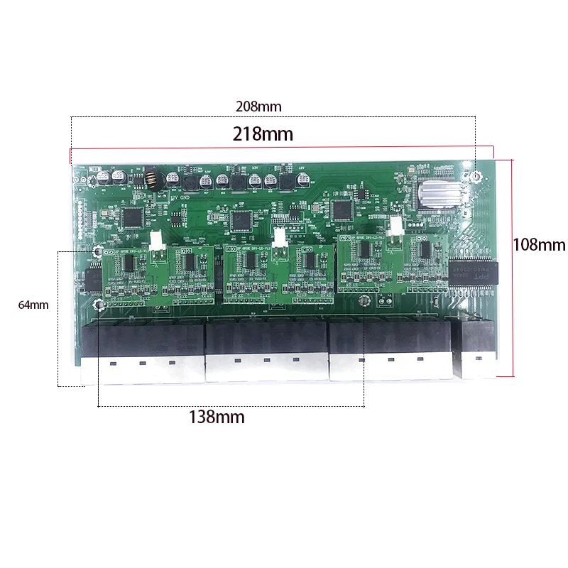 24-port 10/100M POE 48V(300W-400W) 802.3AT/AF  switch with 2 1000M UPLINK NVR Ports switch module