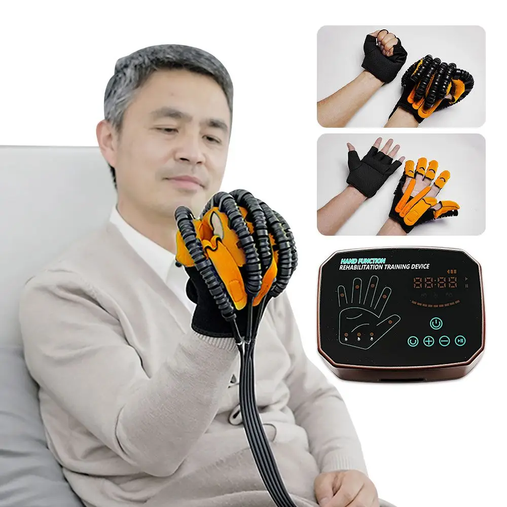 Left Right Rehabilitation Robot Glove Hand Massage Training Device for Stroke Hemiplegia Hand Function Recovery Finger Trainer