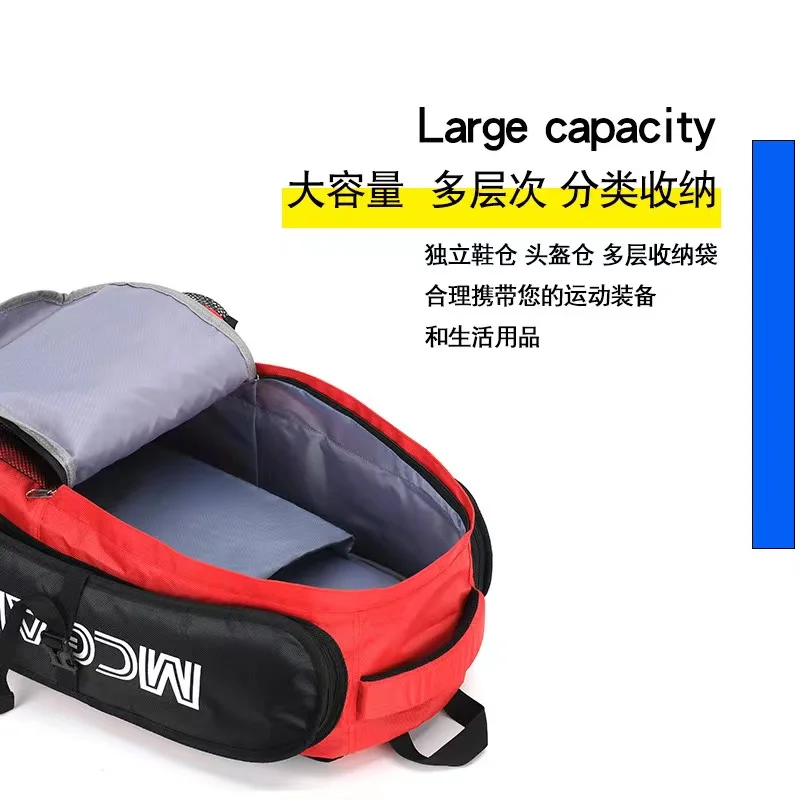 High Capacity Roller Skate Shoes with Safety Harness Bag for Children and Adults, Sports Package, 4*100mm Backpack, 45*32