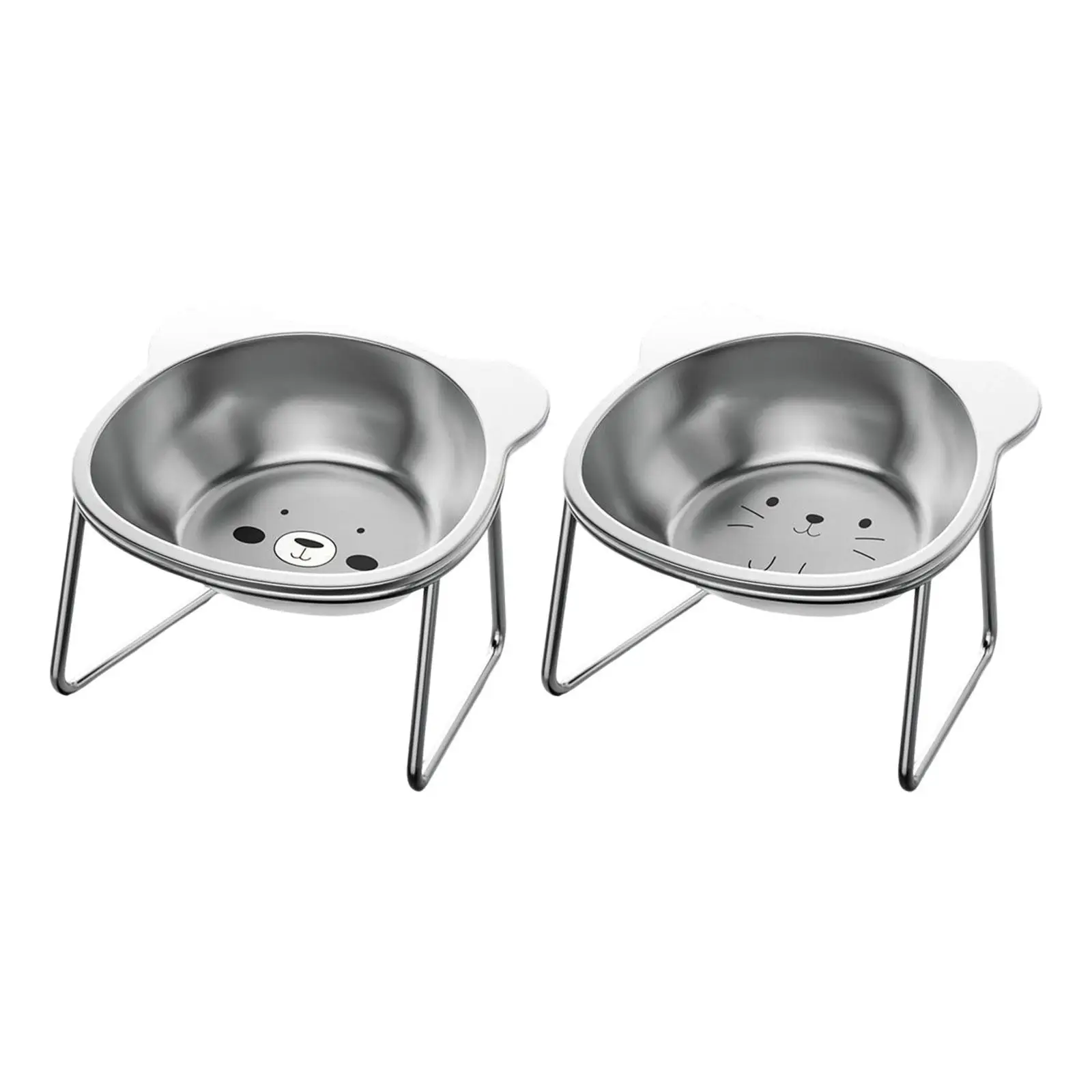 Comedero elevado antideslizante para gatos y perros pequeños – Cuenco inclinado protector - imagen 5