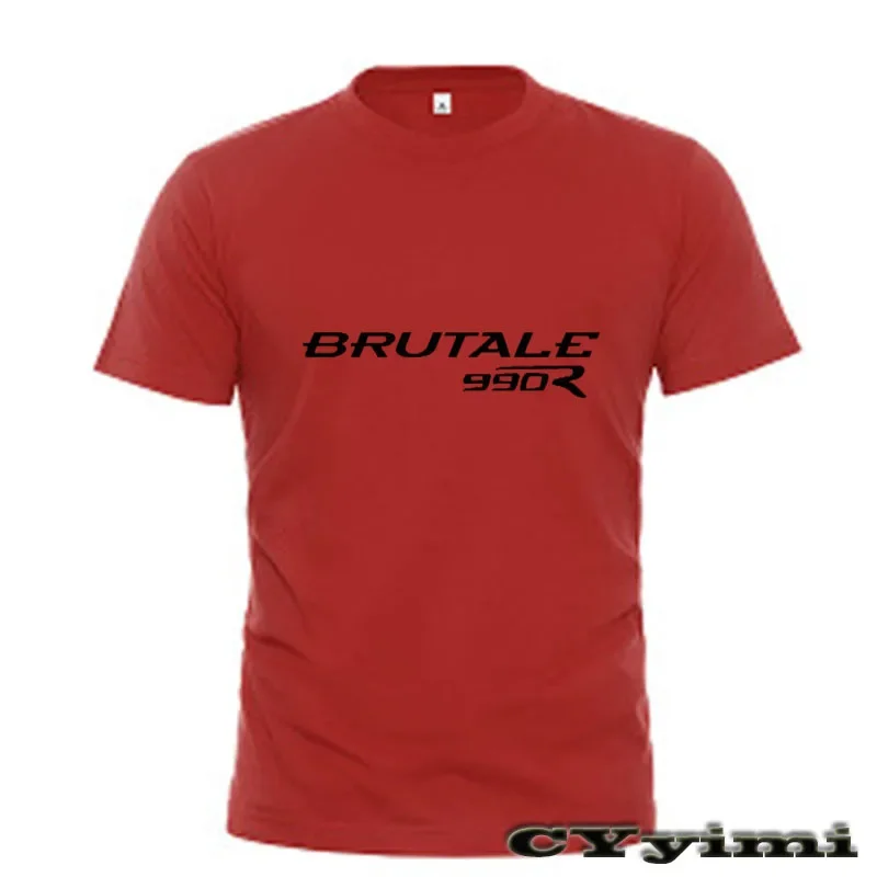 For MV AGUSTA Brutale 990R Regolabile 990 R  T Shirt Men New LOGO T-shirt 100% Cotton Summer Short Sleeve Round Neck Tees Male