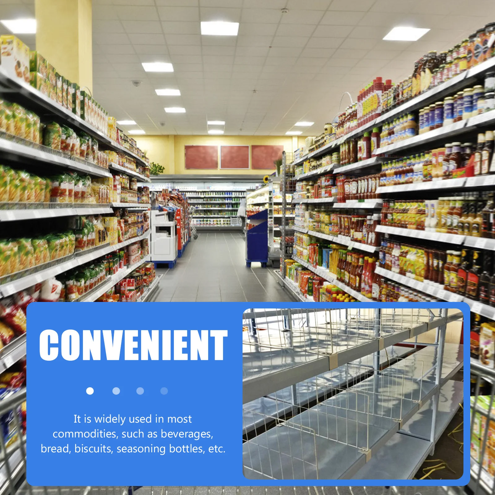 

1Pcs White Shelf Divider for Supermarket Stable Commodity Clapboard Effective Store Goods Separator Simple Classification Board