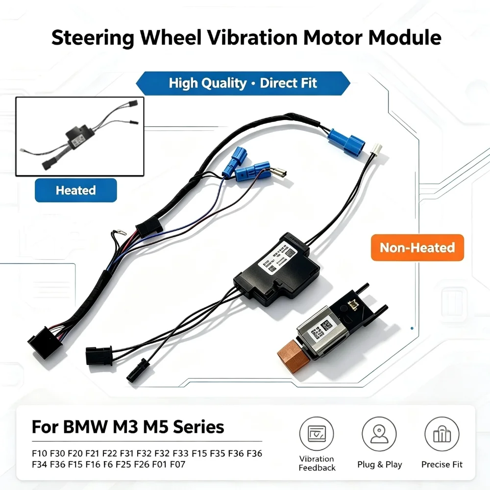 For BMW M Sport Steering Wheel Fits M3 M5 F10 F30 F20 F21 F22 F31 F32 F33 F34 F15 Heating/NoHeating Vibration Function Module