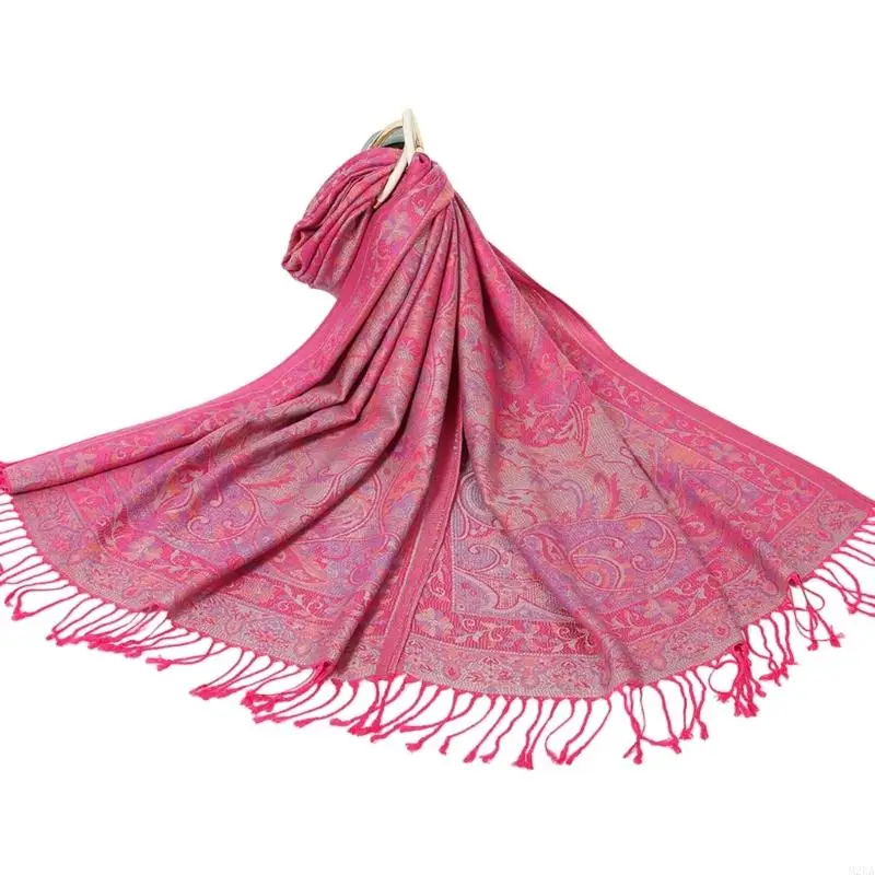 2026 New Traditional Cotton Shawl With Decorative Fringed Multiuse Shoulder Wrap Winter Accessory For Casual Formal Outfit