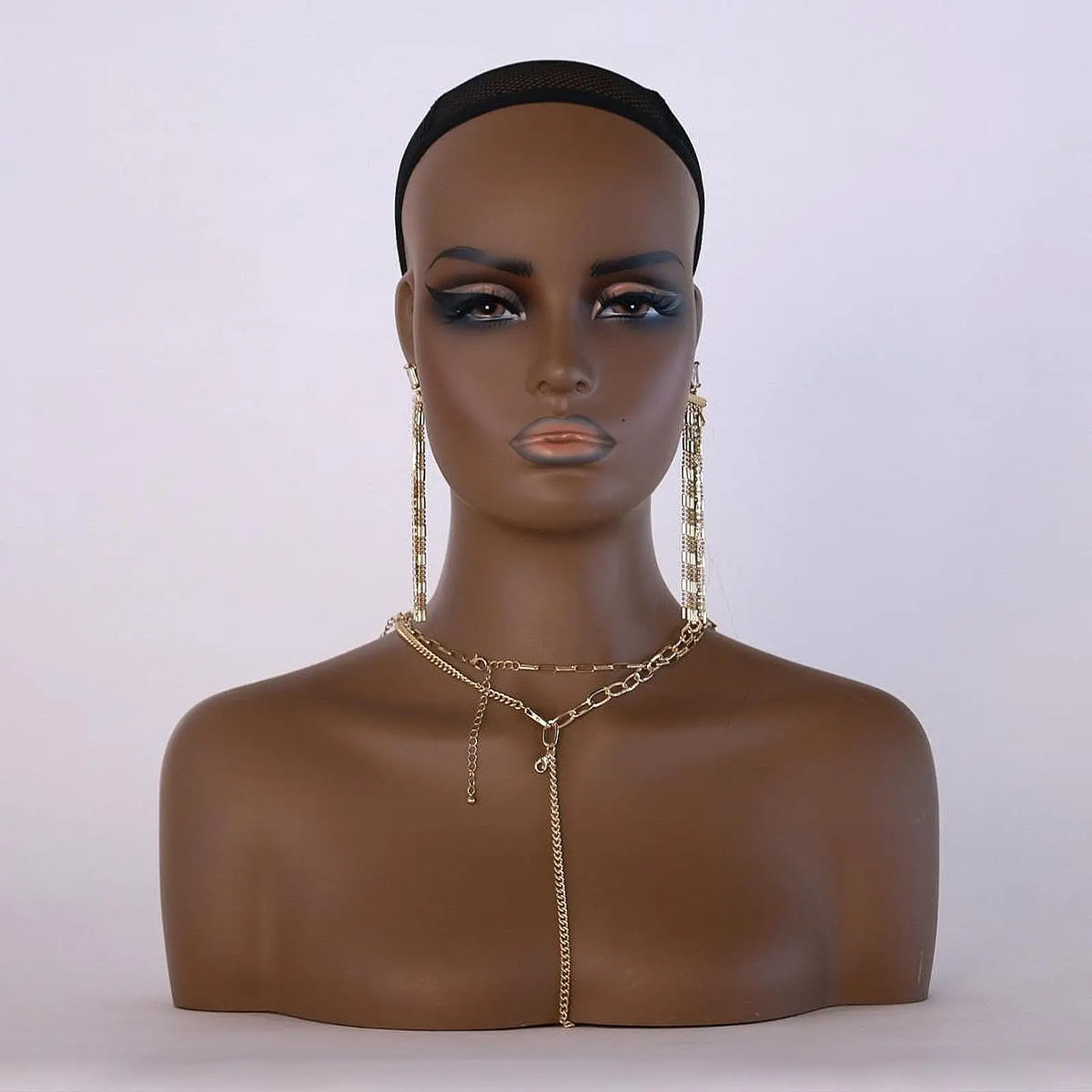 

Female Mannequin Head Manikin Wig Display Stand Scarf Hairpieces Sunglass