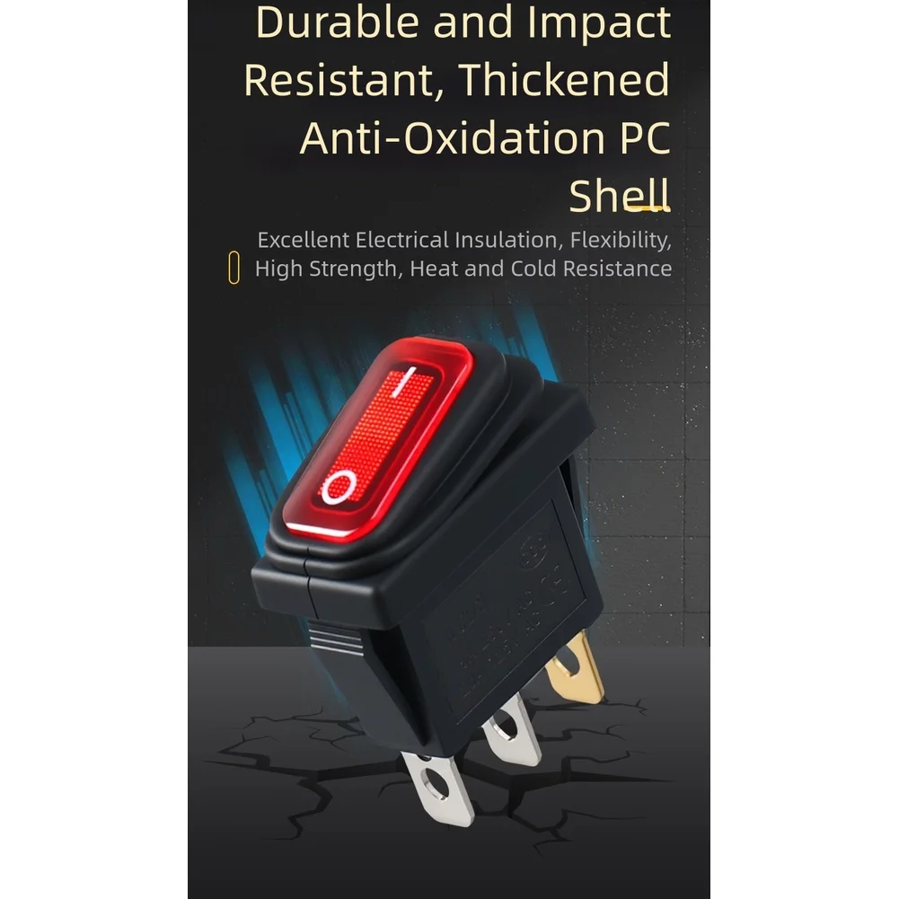 Harsh Environments Rocker Switch High Current Switch Current Meter Illuminated Switch Stable Performance Three-Position Switch