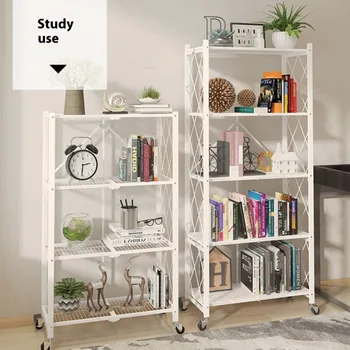 다기능 접이식 대형 다리미 선반, 설치가 필요 없는 접이식 야외 꽃꽂이, 주방 트롤리, 전자 레인지 보관 선반