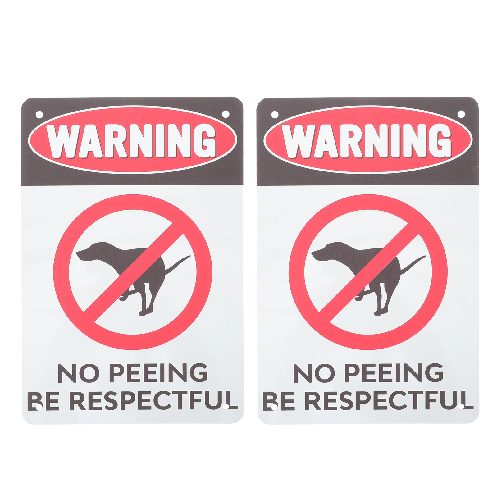 

2pcs Iron Garden Warning Signs No Peeing Sign No Peeing Dog Garden Decor Decor Yard Traffic Safety