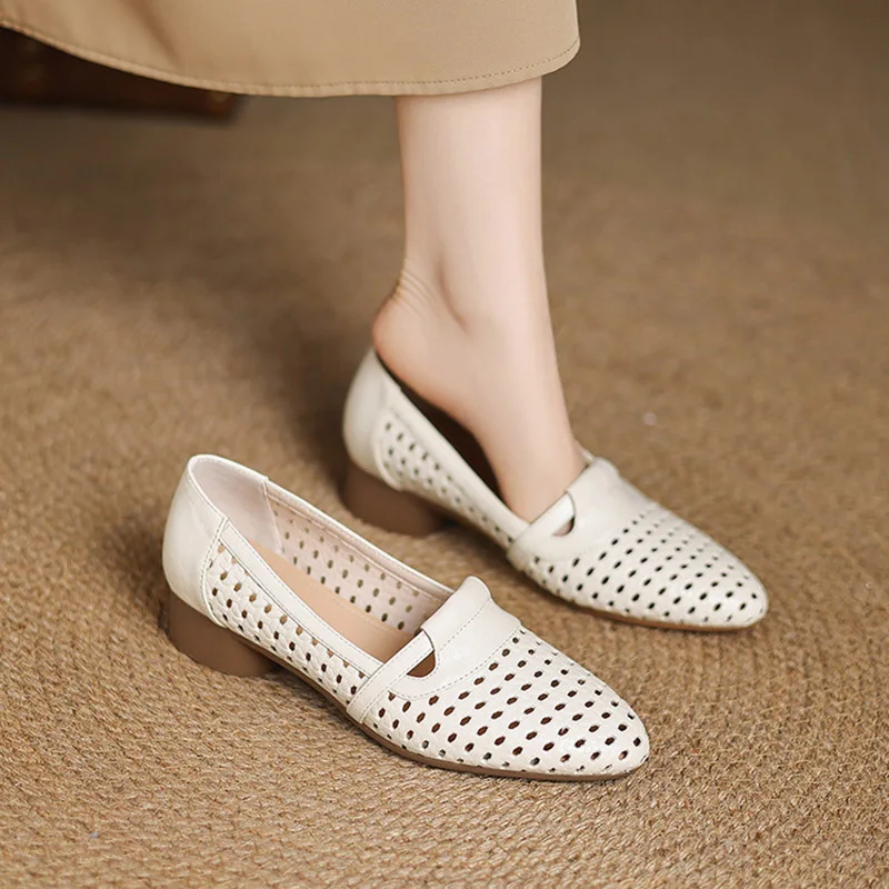 

Женская обувь Phoentin с полым дизайном, лето 2021, элегантные офисные женские туфли-лодочки без шнуровки на низком каблуке бежевого, серебристого цвета FT4116