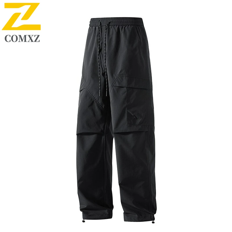Men's Streetwear Utility Trousers 2025 New Loose Casual Wide Leg Trousers Weatherproof Mountain Trekking Fashion Outdoor Pants