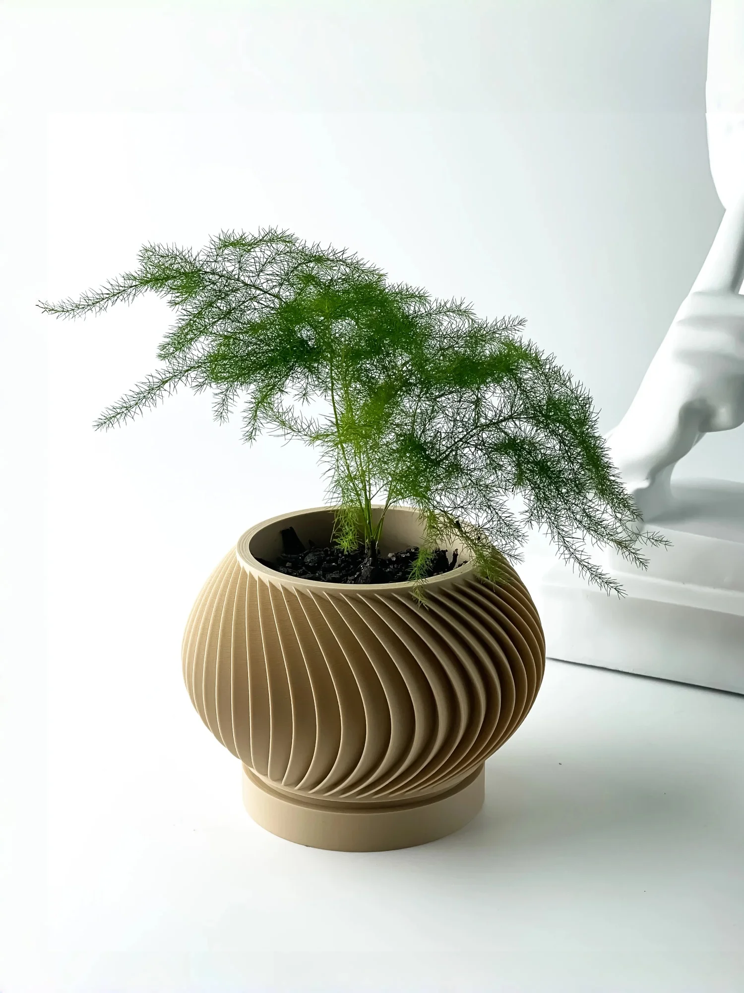 

Modern Minimalist 3D Printed Plant Pot – Biodegradable Flower Planter for Home Decor, Eco-Friendly Sustainable Gift (Caleth)