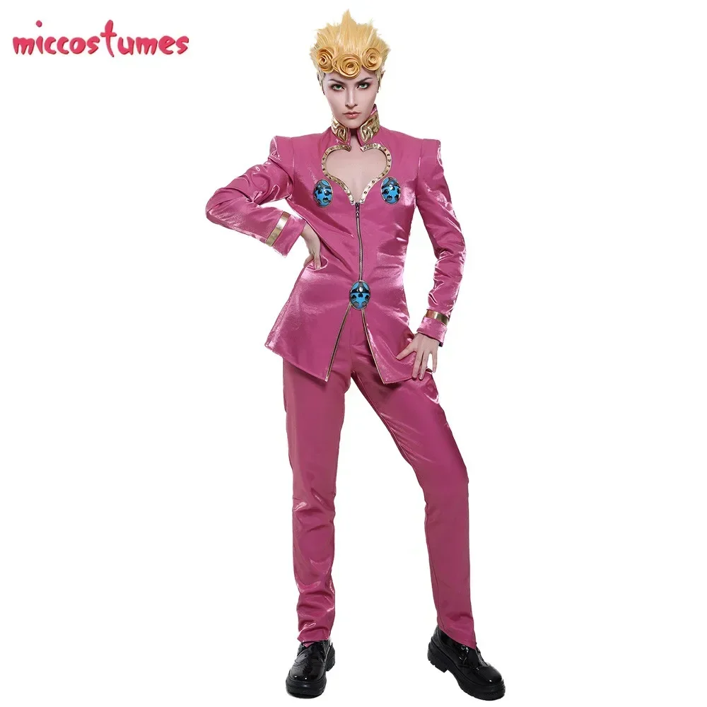 

Miccostumes Men's Golden Wind Giorno Cosplay Costume Outfit for Men Halloween cosplay costume