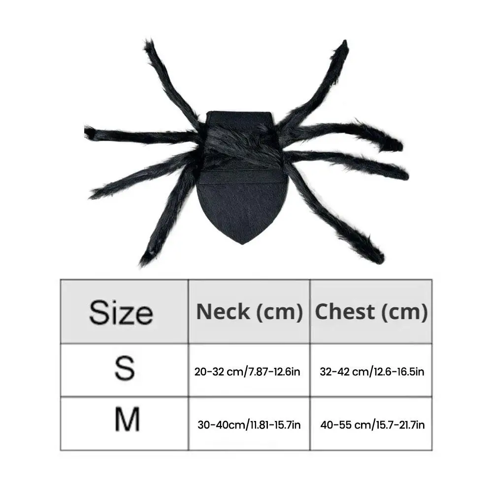 Haustier-Spinnenkostüm für Halloween, realistisches, pelziges Kostüm für Hunde und Katzen, lustiges Party-Outfit, bequeme Passform für kleine und mittelgroße Haustiere. – Detail 11