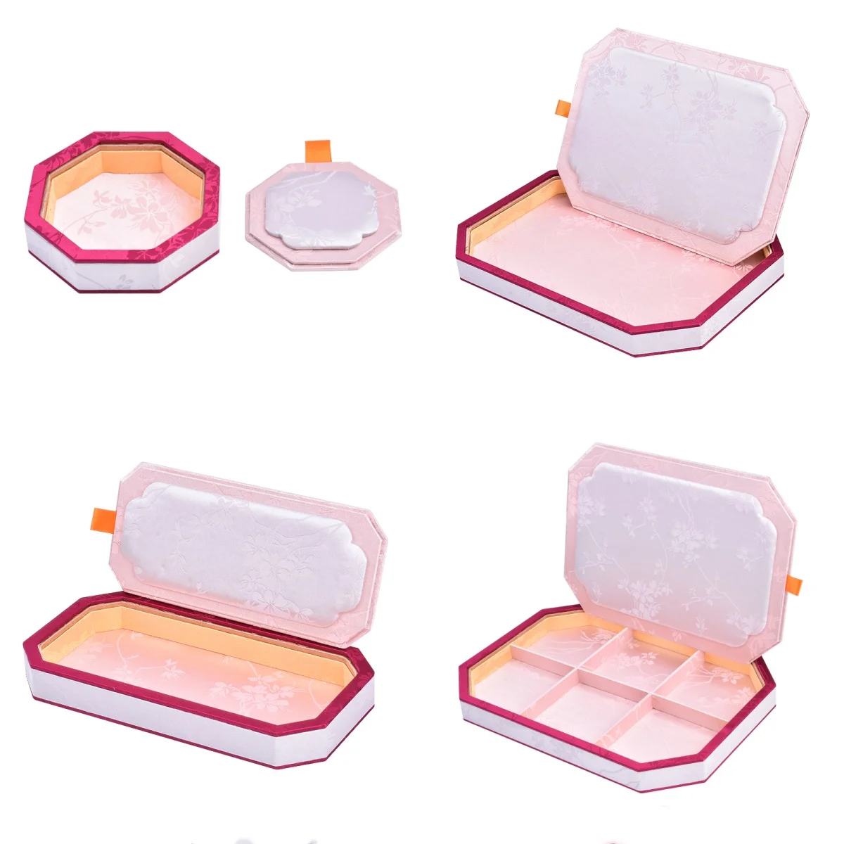 Elegant Palace Wind Belt Cover Jewelry Box Organizer Display Storage Tray for Rings Bracelets Jade Ware Home Decor
