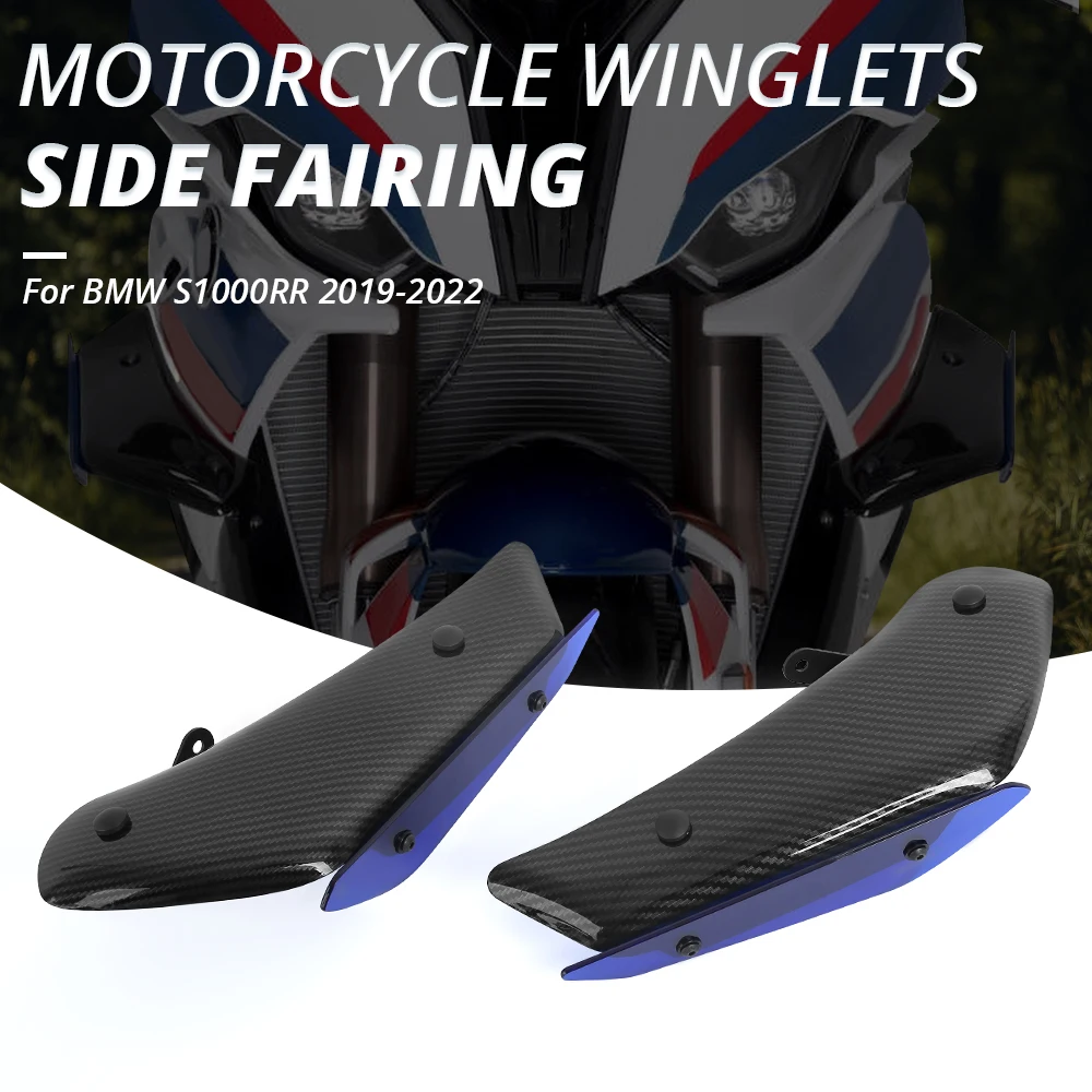 

For BMW S1000RR S 1000 RR 2019 2020 2021 2022 Motorcycle Side Down Force Spoilers Front Winglets Fairing Aerodynamic Downforce