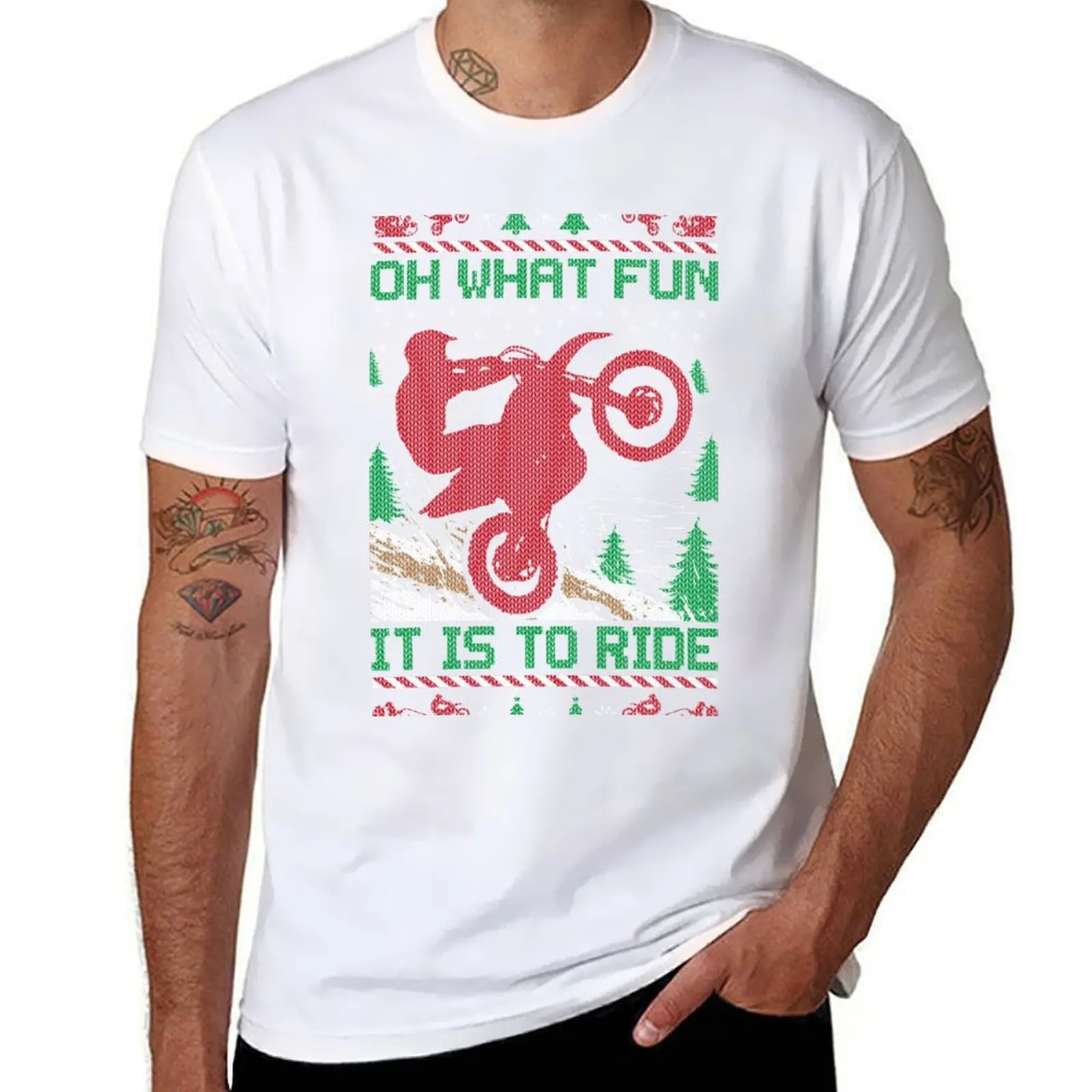 

Supercross Motocross Christmas Rider T-Shirt cotton t shirts man 100% cotton t shirt pack T-Shirt