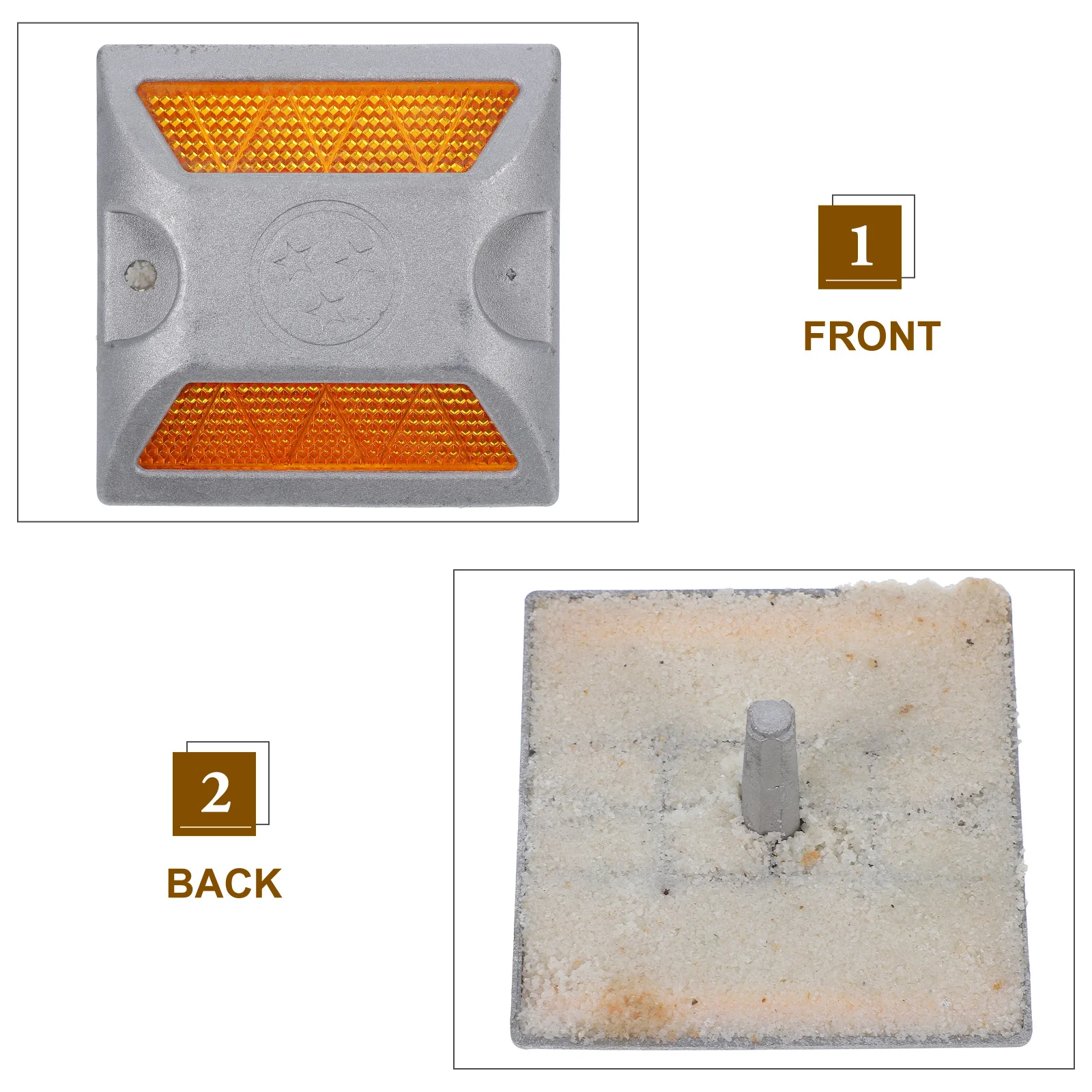 Riflettore per segnaletica stradale rialzato Indicatori stradali riflettenti gialli per carichi pesanti Indicatori per pavimentazione stradale per guidata strade