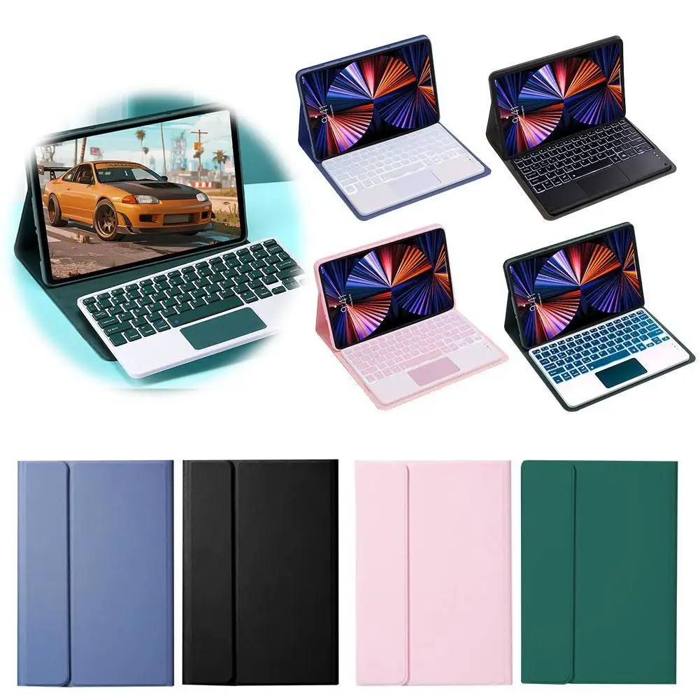 

Магнитный чехол с беспроводной подсветкой для redmi Pad 2 Pro, чехол для планшета, тройной кожаный чехол с мягкой задней подставкой, защитный чехол, аксессуары