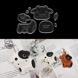 NUBECOM Cow Acrylic Template, DIY Leather Stencils, Cartoon Pendant, Hanging Ornament Making, Mold Decor, Durable Tools, Cute