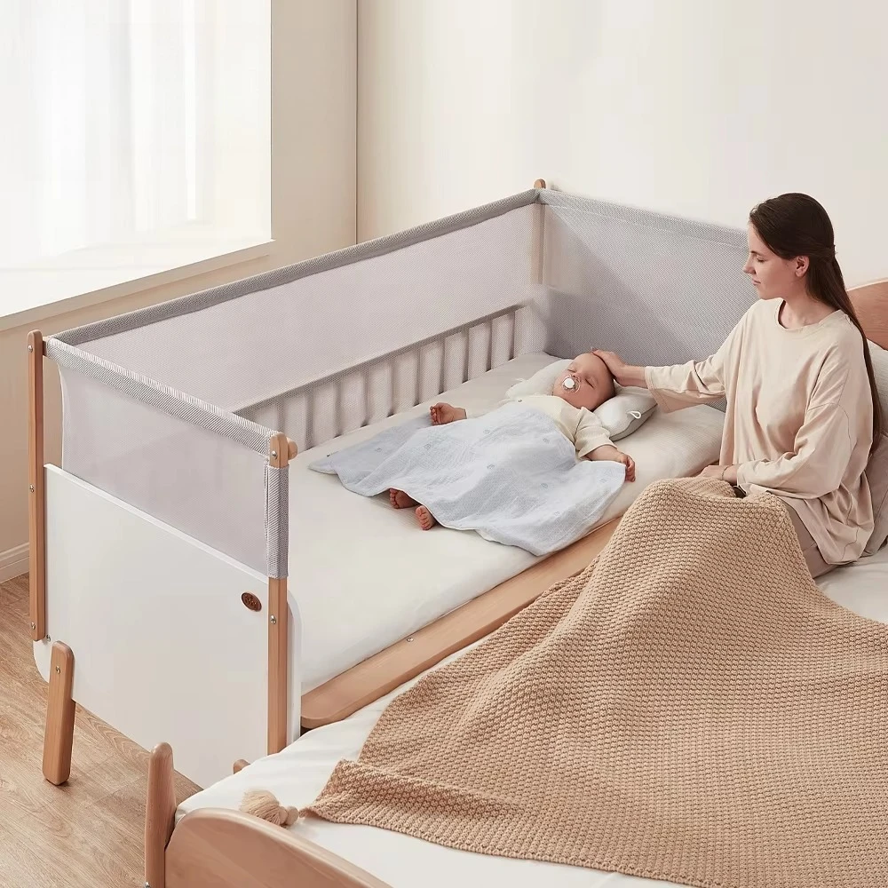The Best Factory Direct Wholesale Certified Stackable Baby Cribs Bed Guard Kids Natty Safety Mesh Set for Natty Bedside Bed