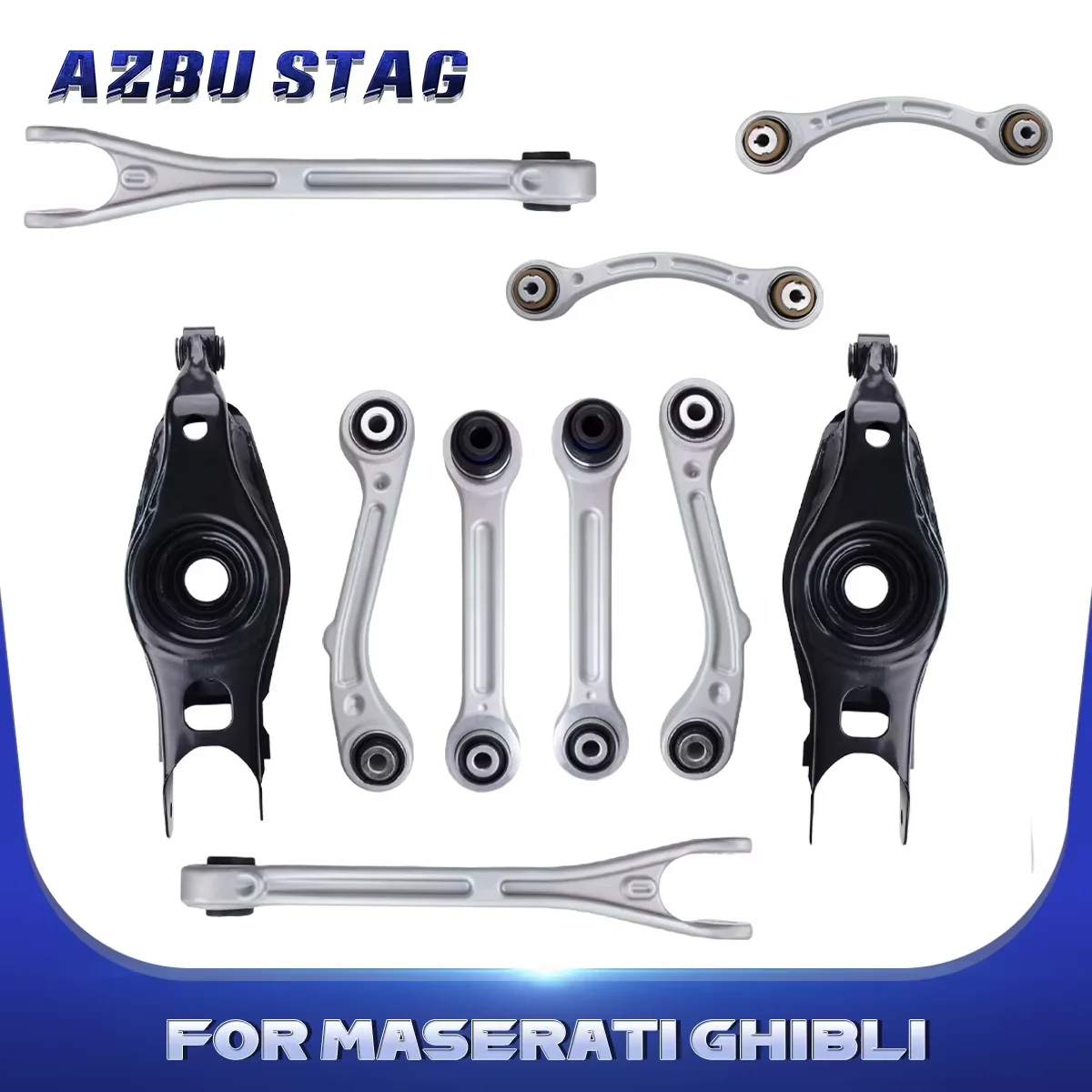 

AzbuStag Rear Lower Suspension Control Arm 10Pcs for Maserati - GHIBLI III M157 Automotive -Quattroporte 2013-2016 670002808