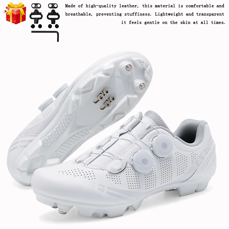 

Mountain Cycling Sneaker Men's White Road Cycling Shoes Cleat Speed Shoes Bicycle Flat Pedal Shoes Women MTB Bike Footwear