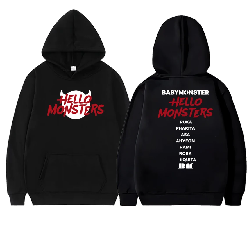 Korea  New Hello Monsters World Tour 2026 Sweatshirt Autumn Winter Unisex Fleece Hoodies Men Women Pullovers