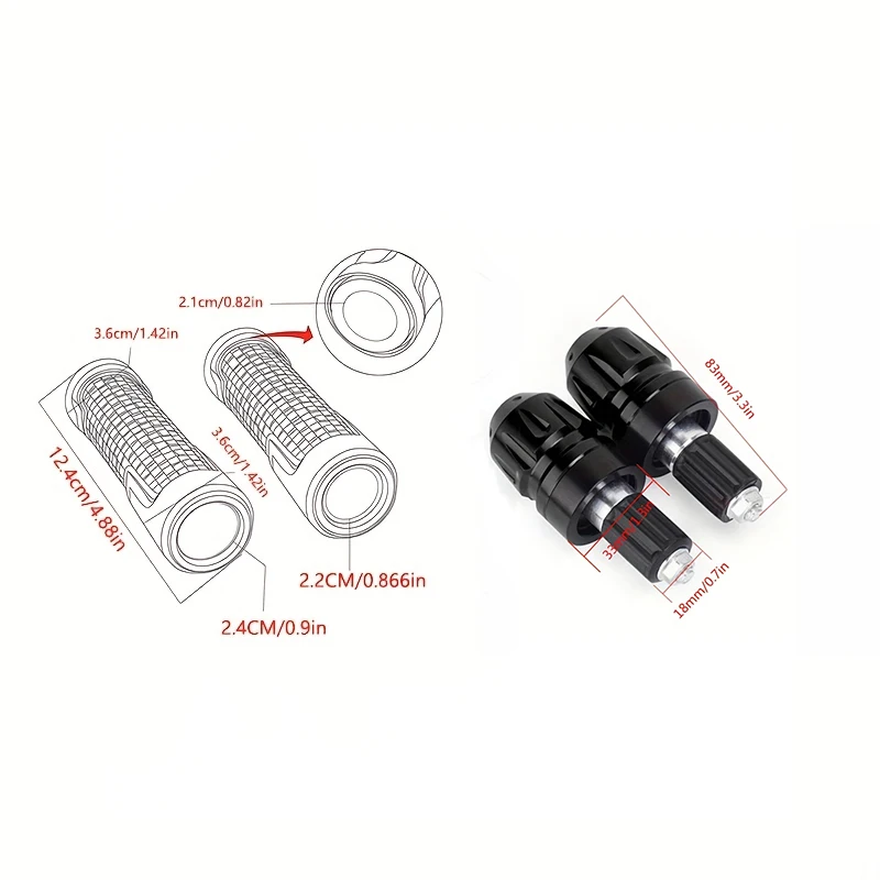 CHTNBO Motorrad-Modifikation Aluminium-Lenkerstopfen Elektroroller-Lenkerstielstopfen Ausgleichsblock Endstück – Detail 1