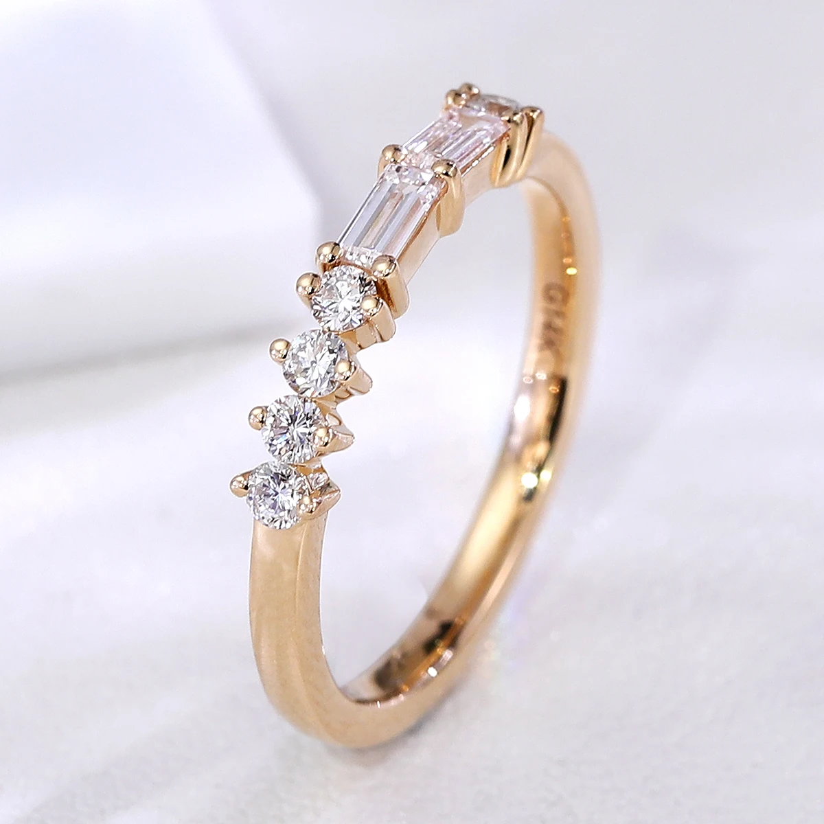 

Прованс, модное кольцо с азбукой Морзе, 10-каратное золото DEF/VS, лабораторные бриллианты, юбилейное кольцо, креативные украшения, персонализированные рождественские подарки