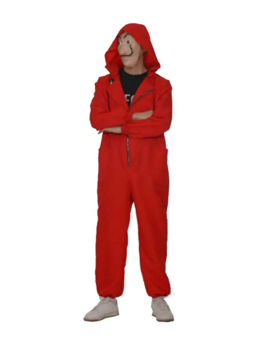 

New loween Costume Korean Movie Paper House Cos Red One-Piece National Costume/Stage Costume Polyester Material