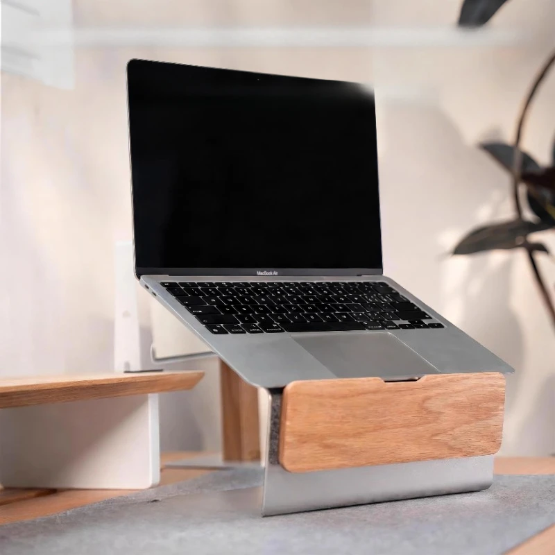 Wooden Notebook Heightening Bracket Desktop Storage Racks Modularization Display Holders Computer Storage Rack Accessories