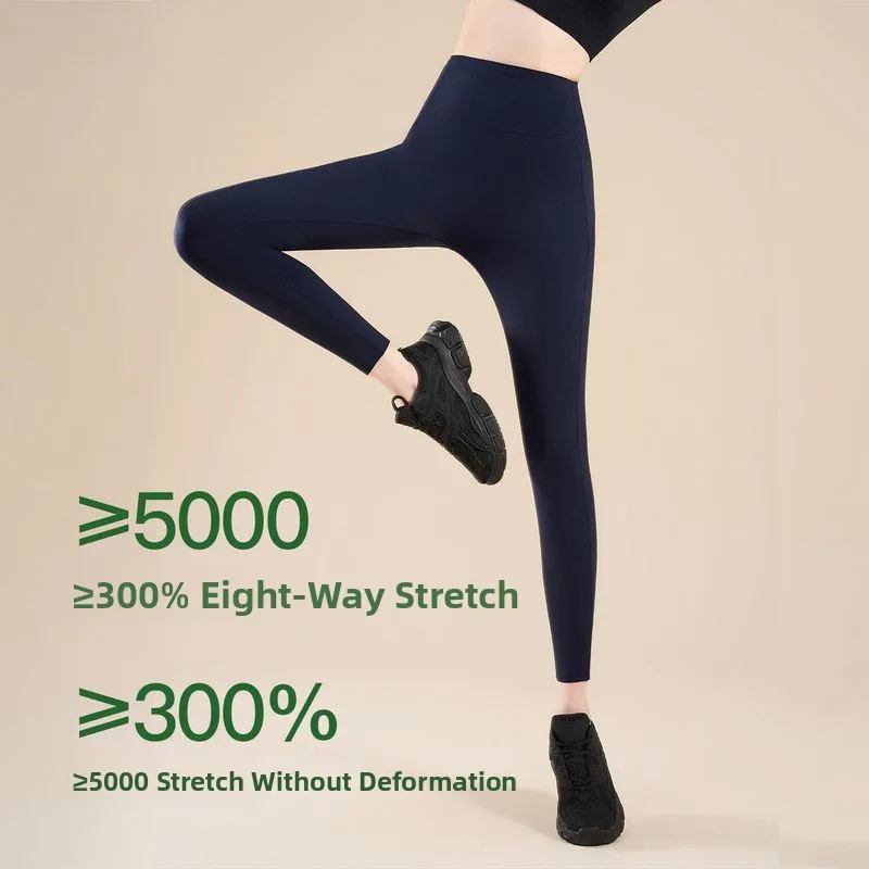 Damskie spodnie do jogi z wysokim stanem, ocieplane, warstwa bazowa, cienkie spodnie z efektem serca, modelujące brzuch, podnoszące pośladki, wyszczuplające.