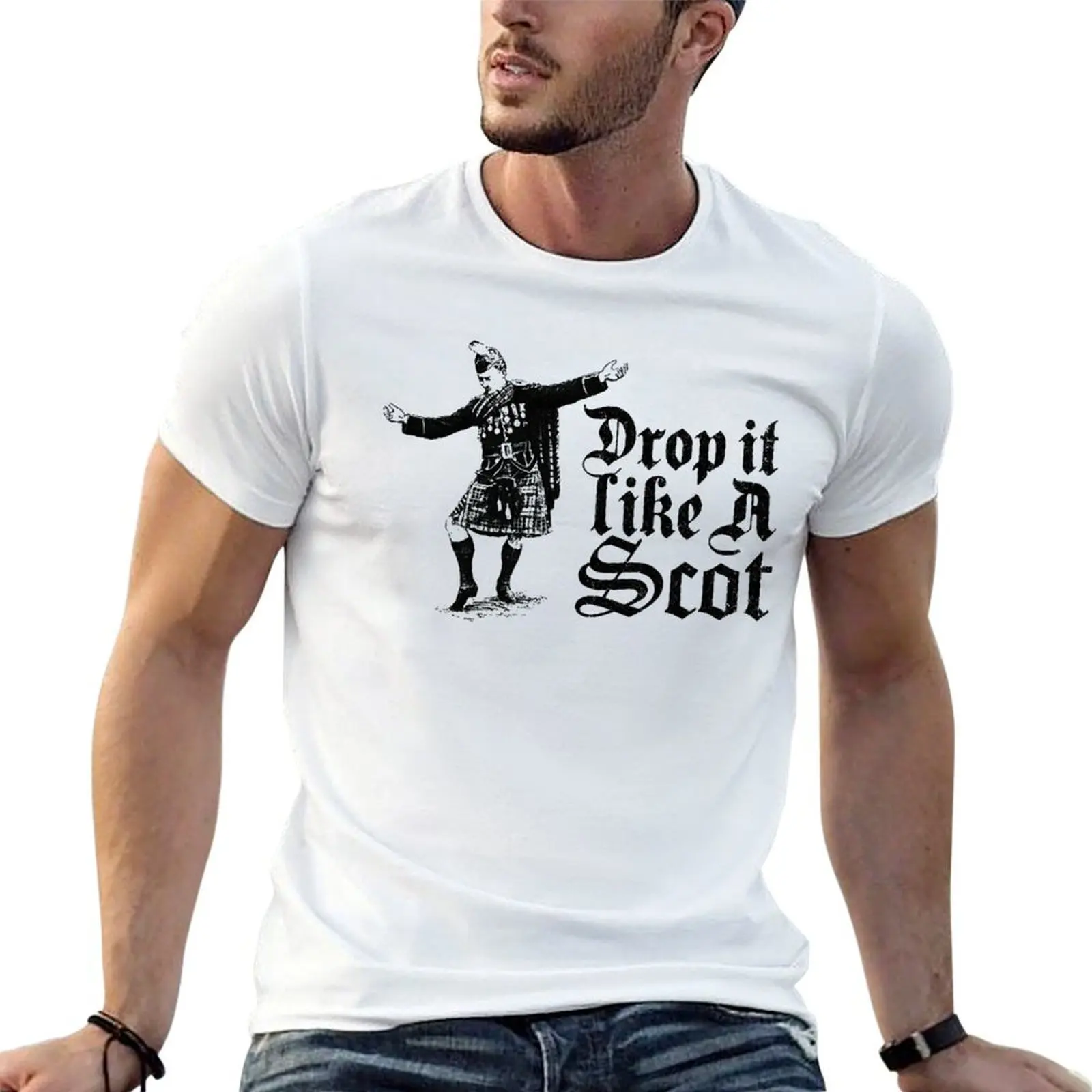 Drop it Like A Scot Funny Scottish Dance Meme T-Shirt funny costumes Clothing mens shirts graphic tee