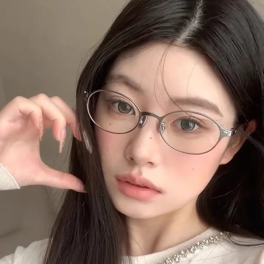 New Arrival Metal Frame Oval Computer Glasses Women Men Anti Blue Light Glasses Eyewear Blocking Optical Spectacle Eyeglasses view 2